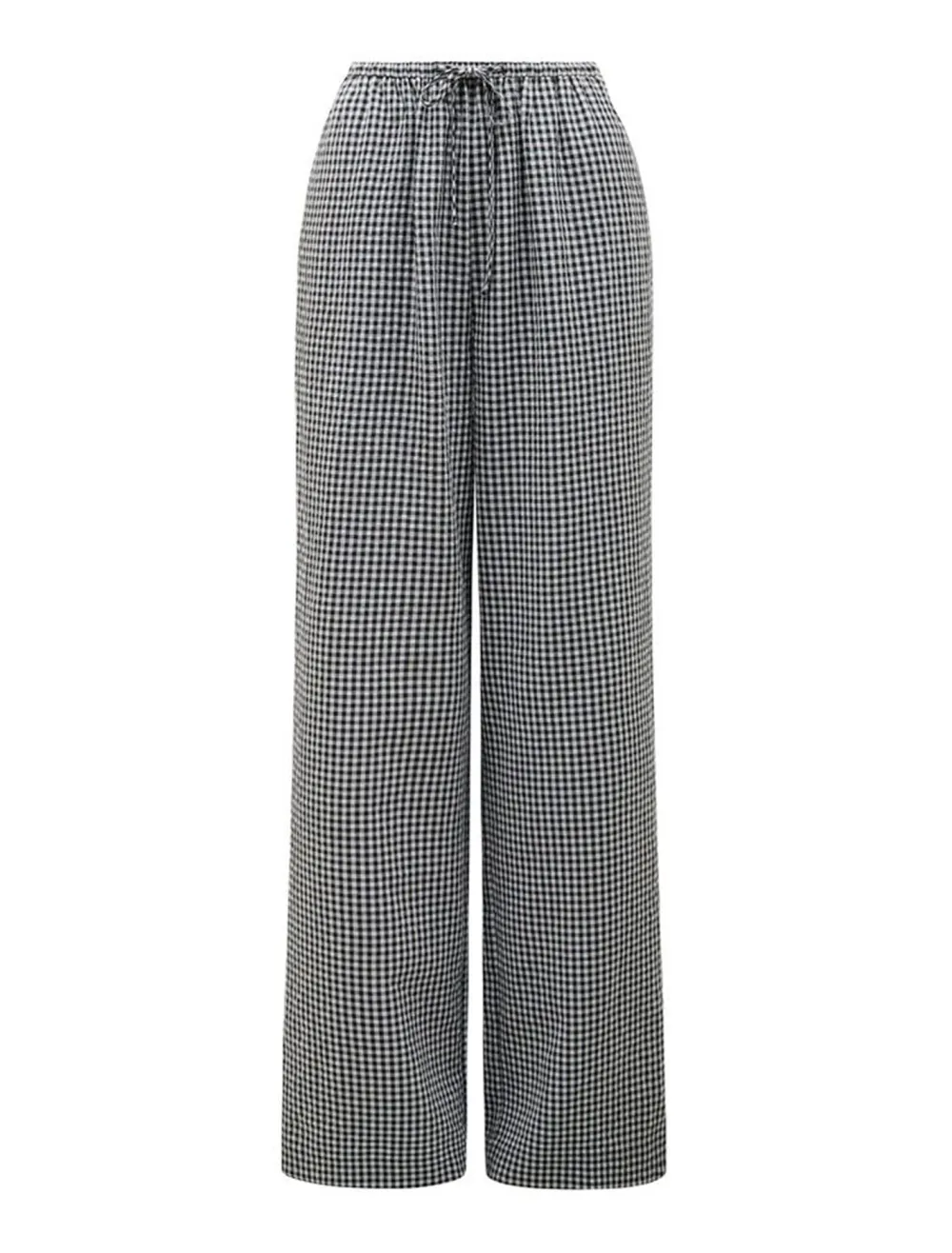 Gingham Wide Leg Pant