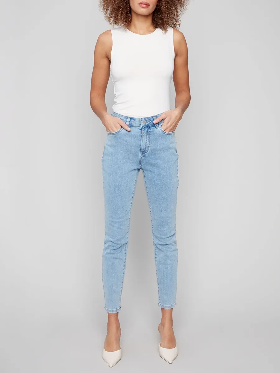 Casual Solid Color Casual Cotton Jeans