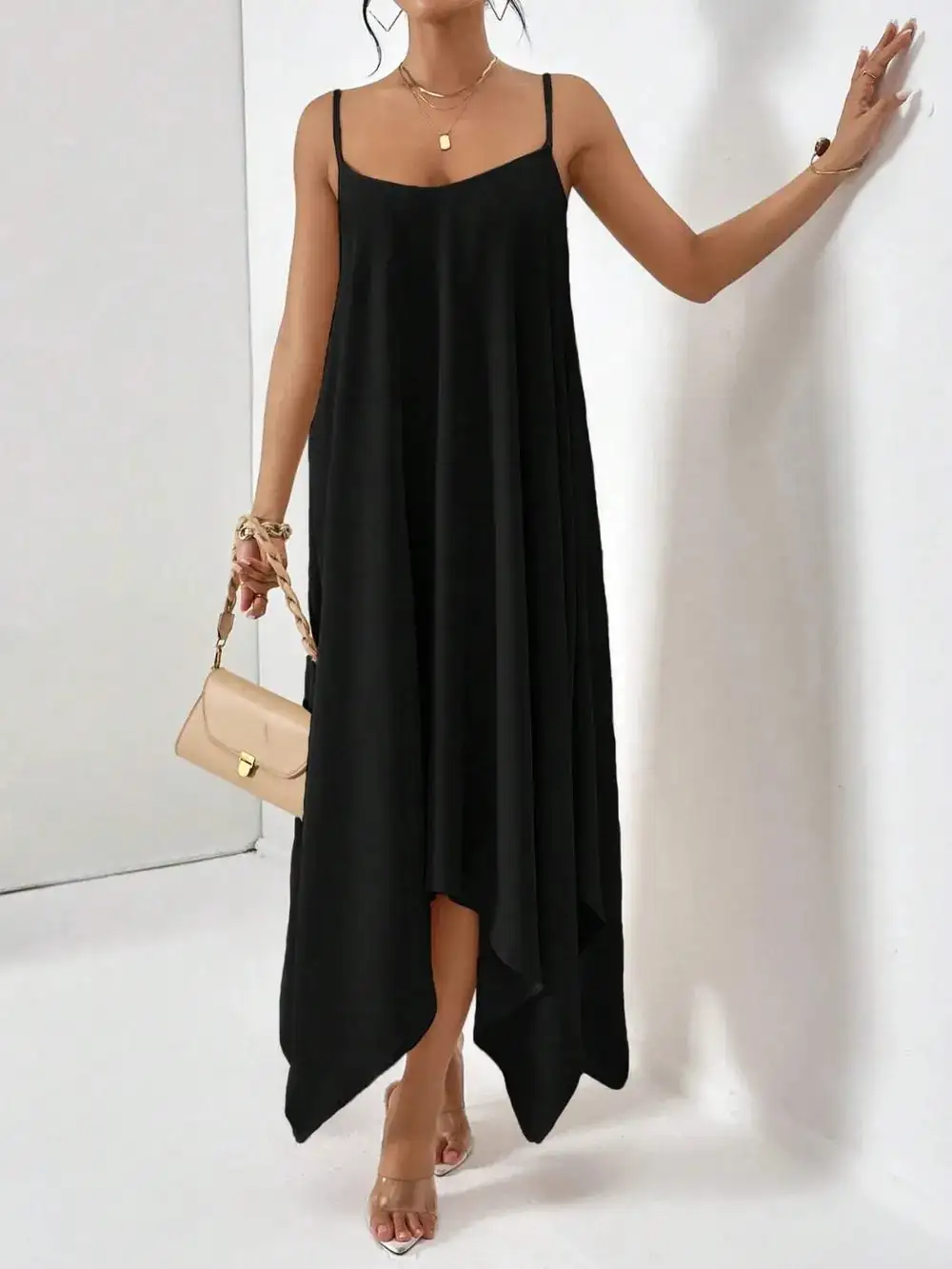 Scoop Neck Cami Midi Dress