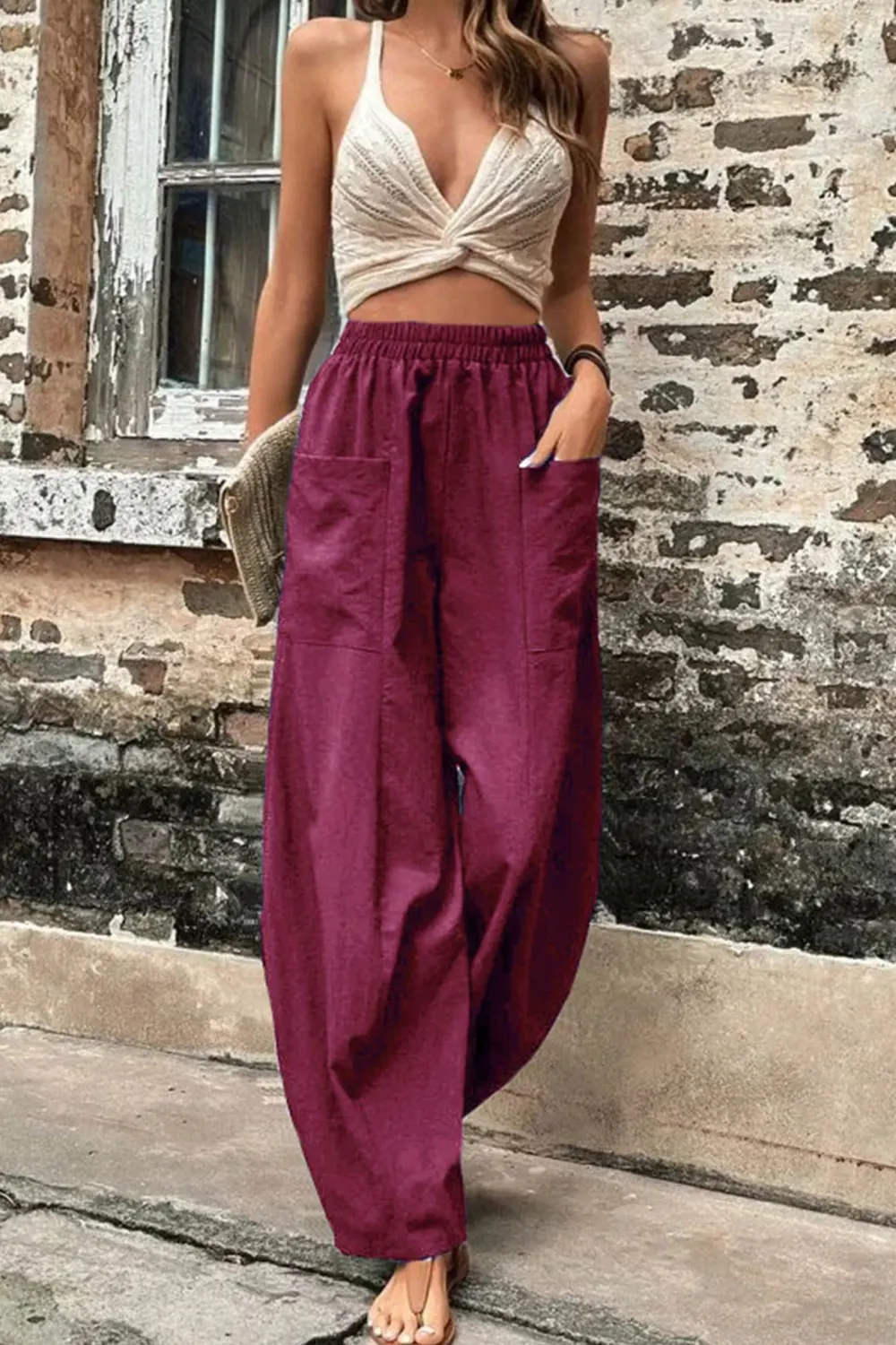 Pocketed Harem Everyday Pants