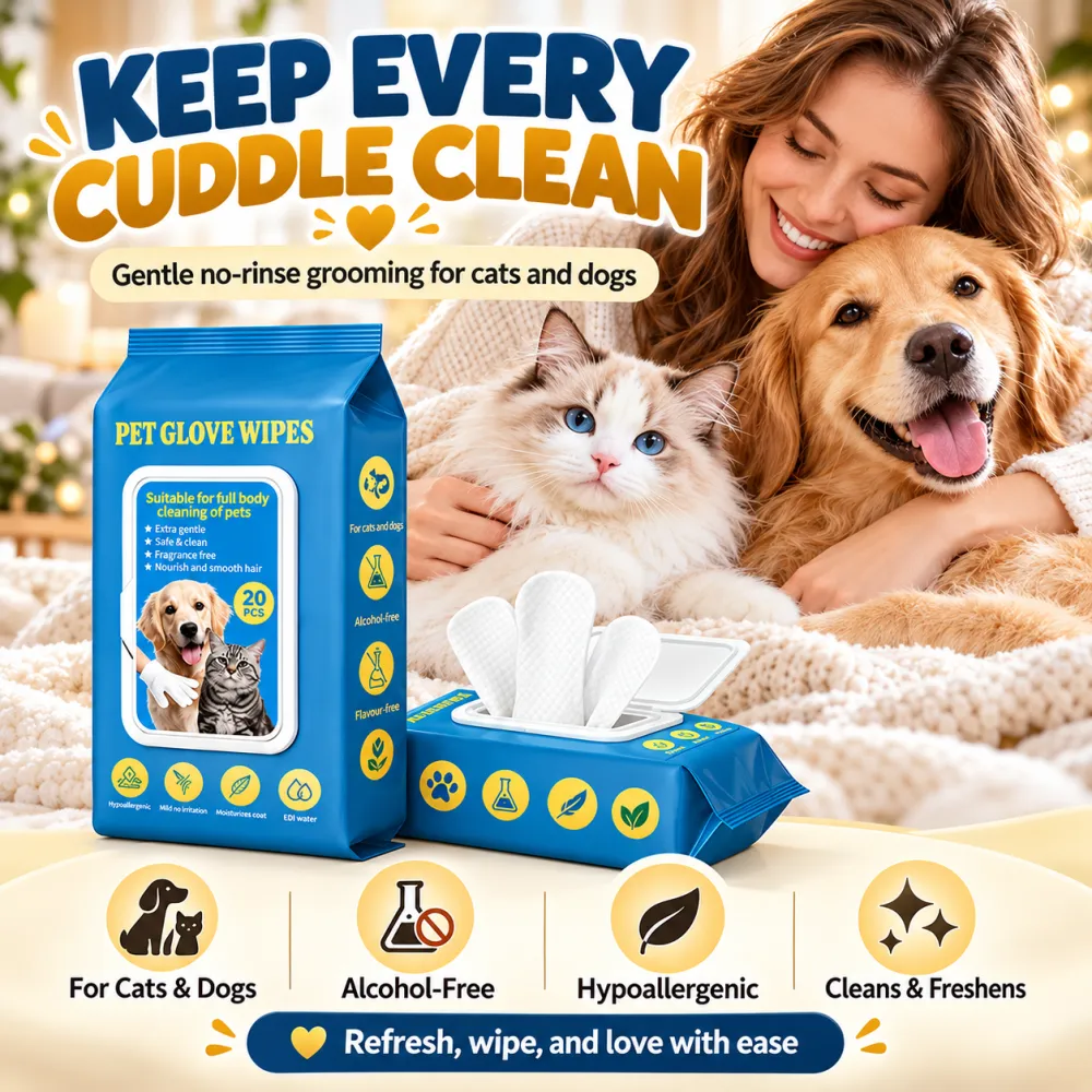 Pet No-Rinse Grooming Gloves