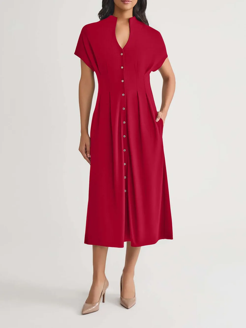 Cotton Waist Cinching Dress