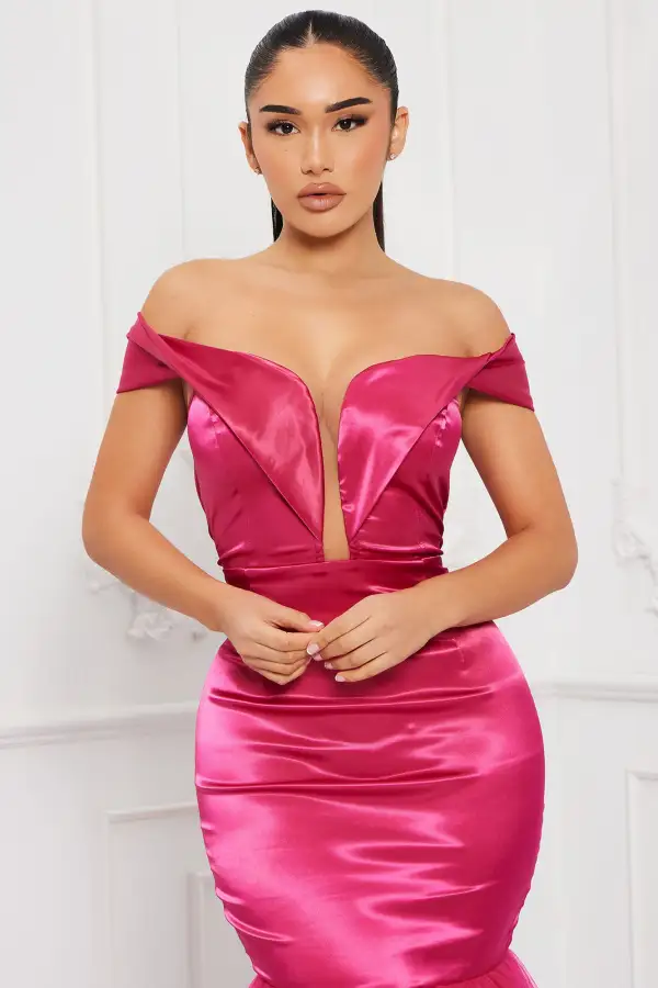Kay Mermaid Maxi Dress - Fuchsia
