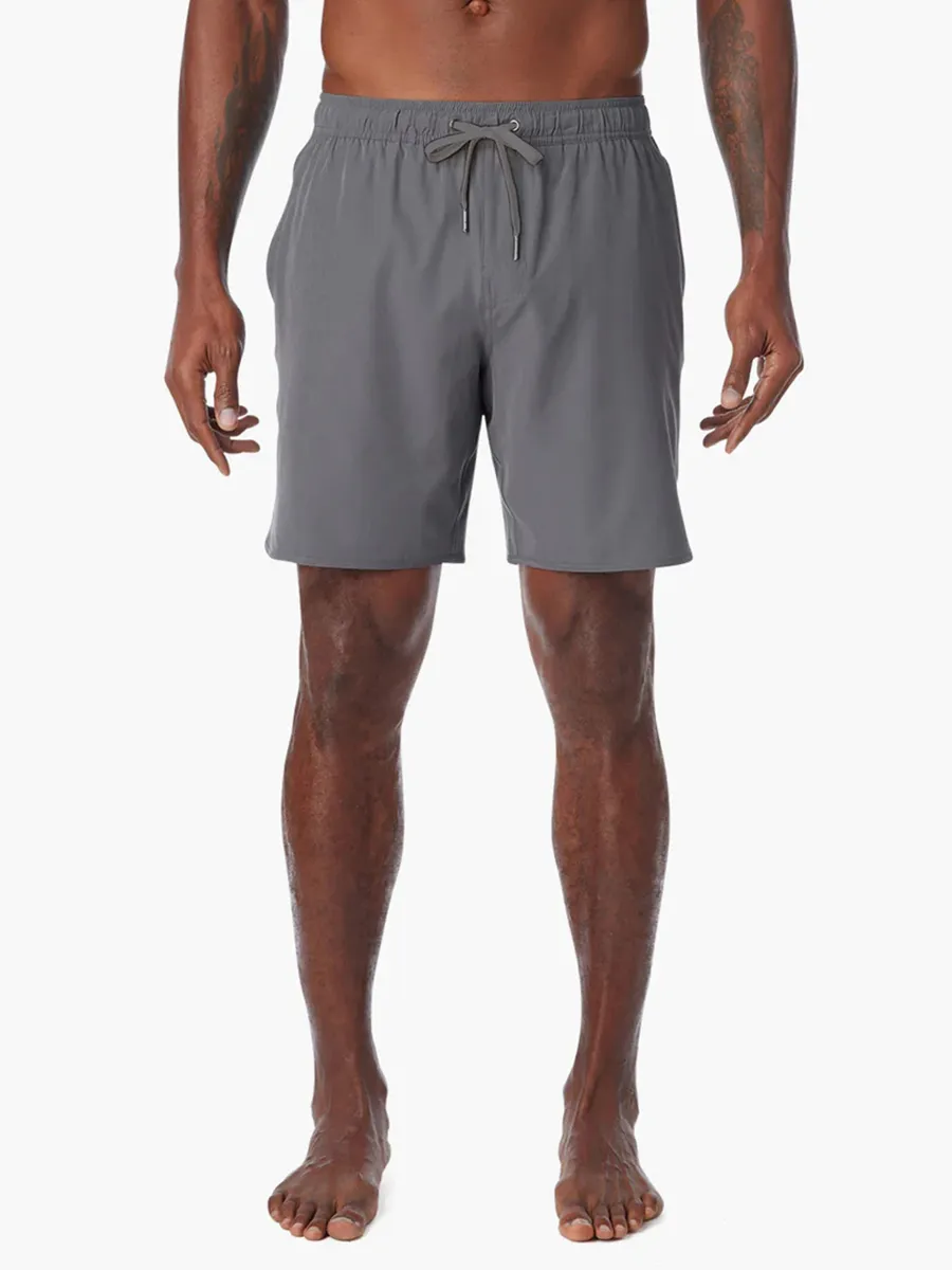 Men's solid color beach shorts