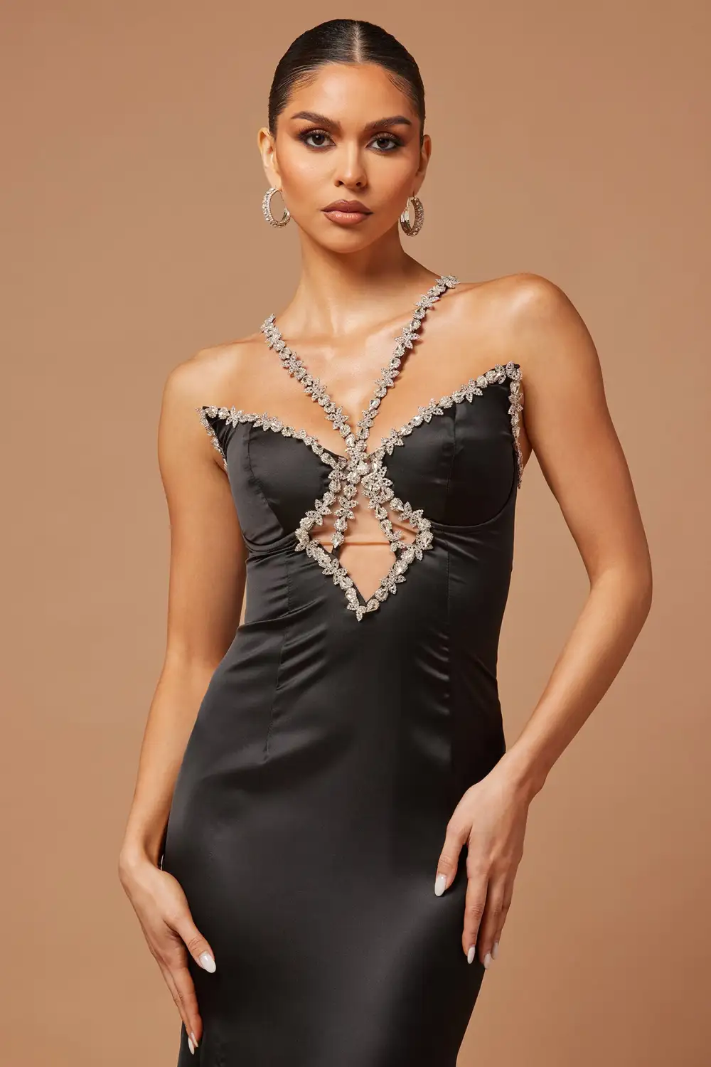 Angela Halter Gown - Black
