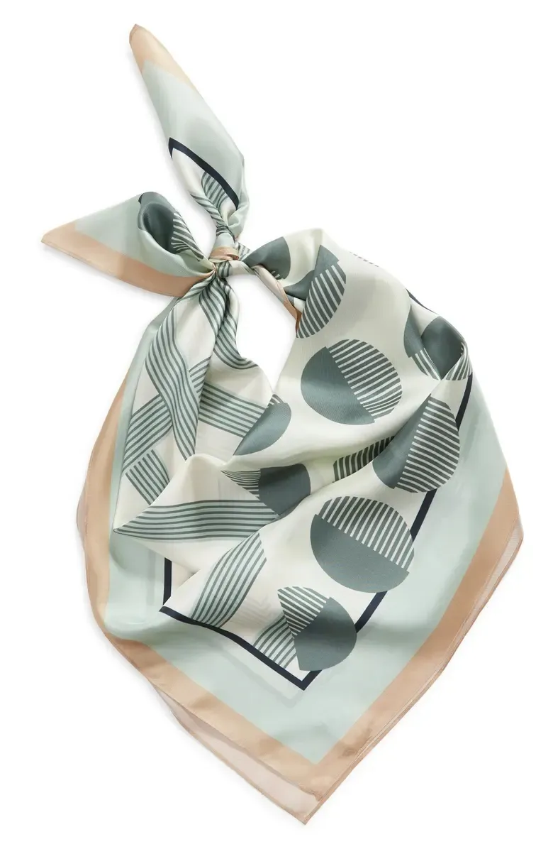 Print Silk Square Scarf