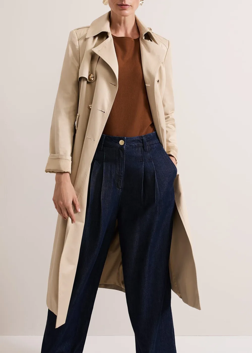 Simple Solid Color Round Neck Top