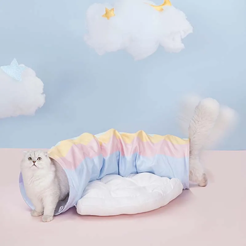 Rainbow Cat Tunnel Bed