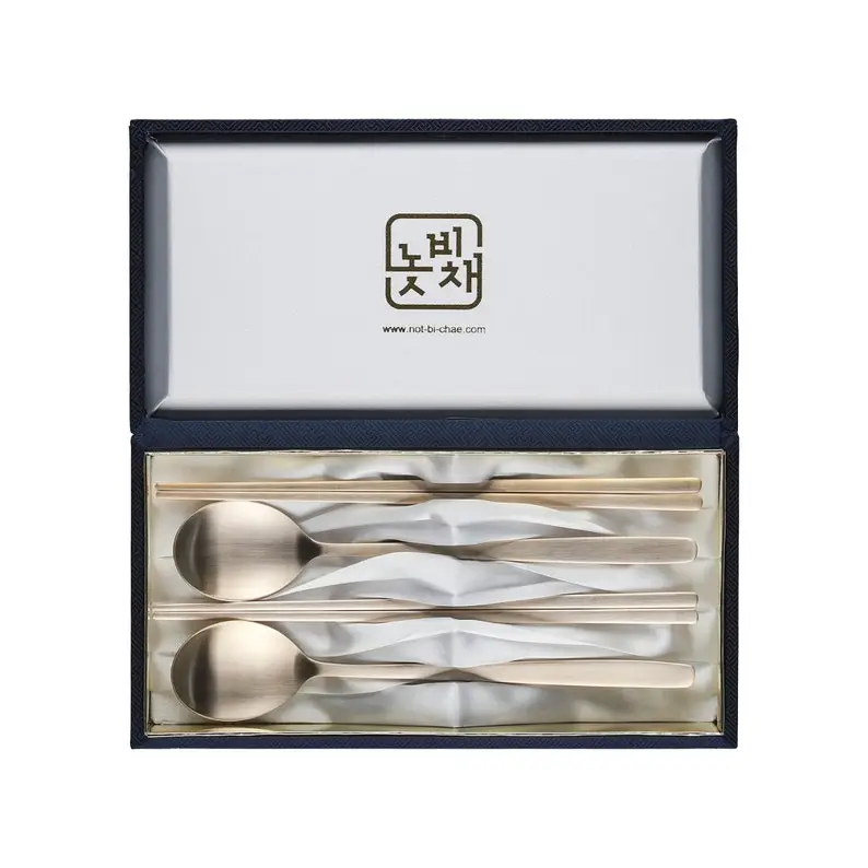 Korean Premium Bronzeware BANGJJA YUGI  Cutlery Spoon Chopsticks Set Handmade 한국 유기 숟가락 젓가락 세트