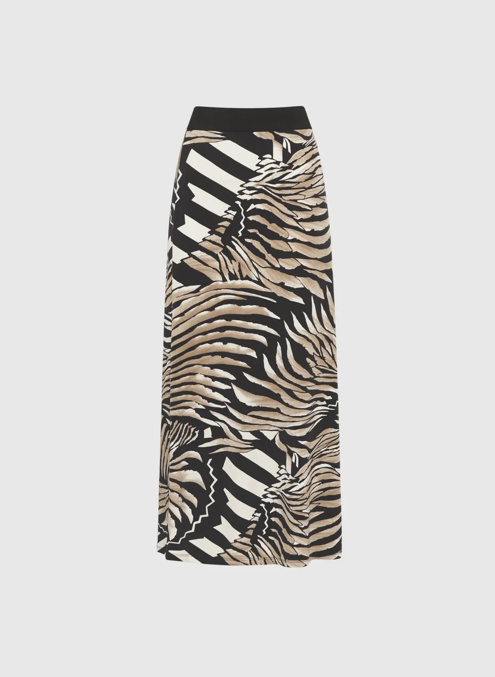 Casual A-Line Skirt With Abstract Pattern