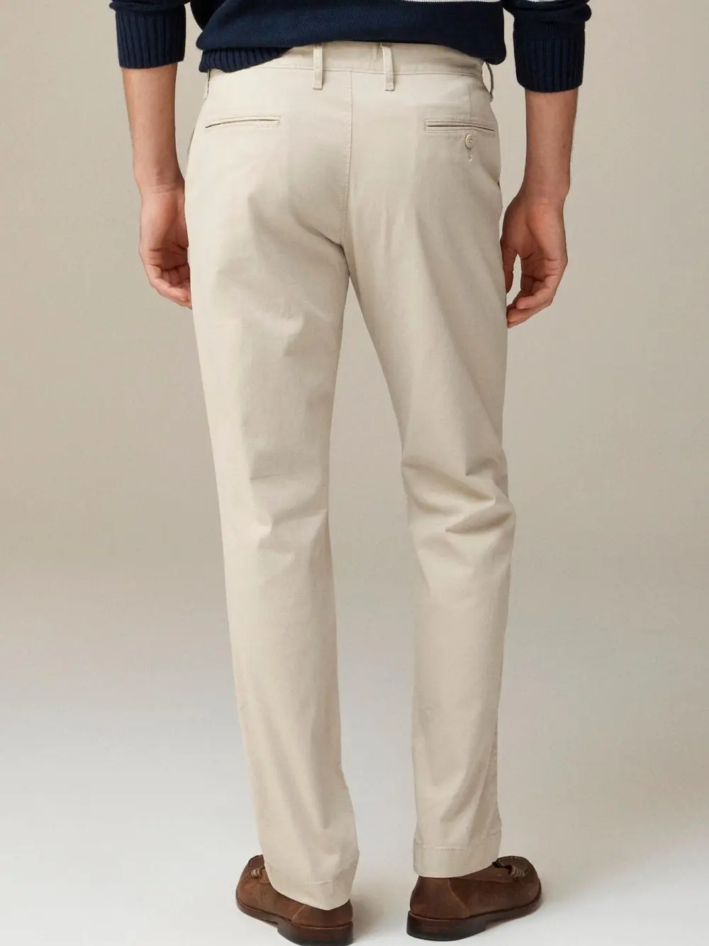 Off White Straight Leg Men's Chino Pants