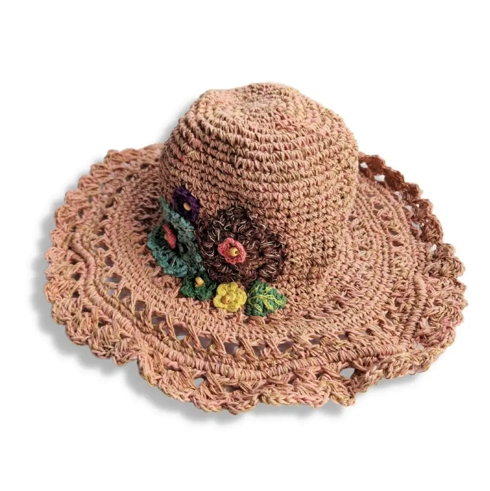 Flower Detail Sun Hat