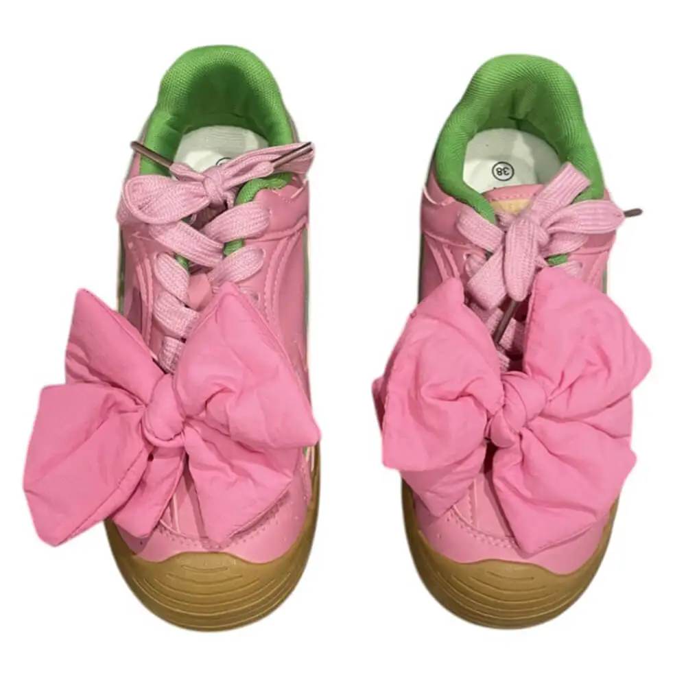 Princess Mood Bow Lace Up Sneakers