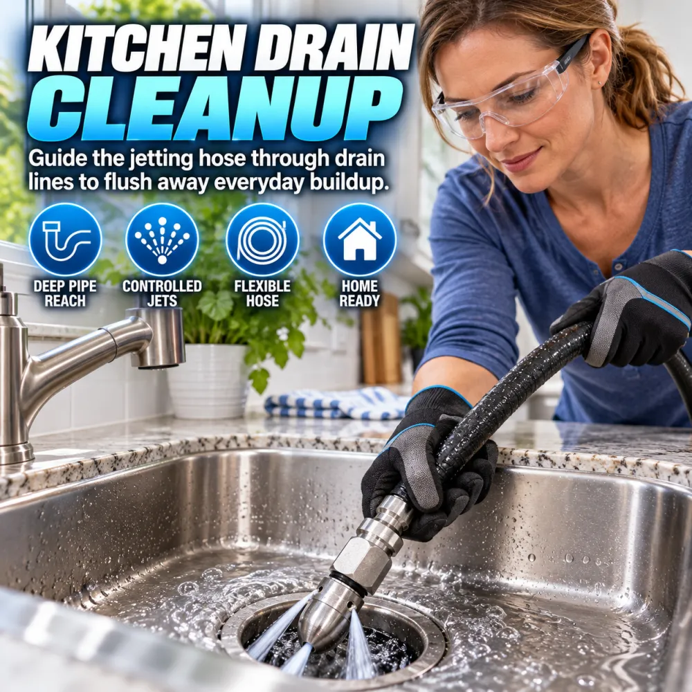 Drain Blaster Nozzle - Water Mouse Pipe Head