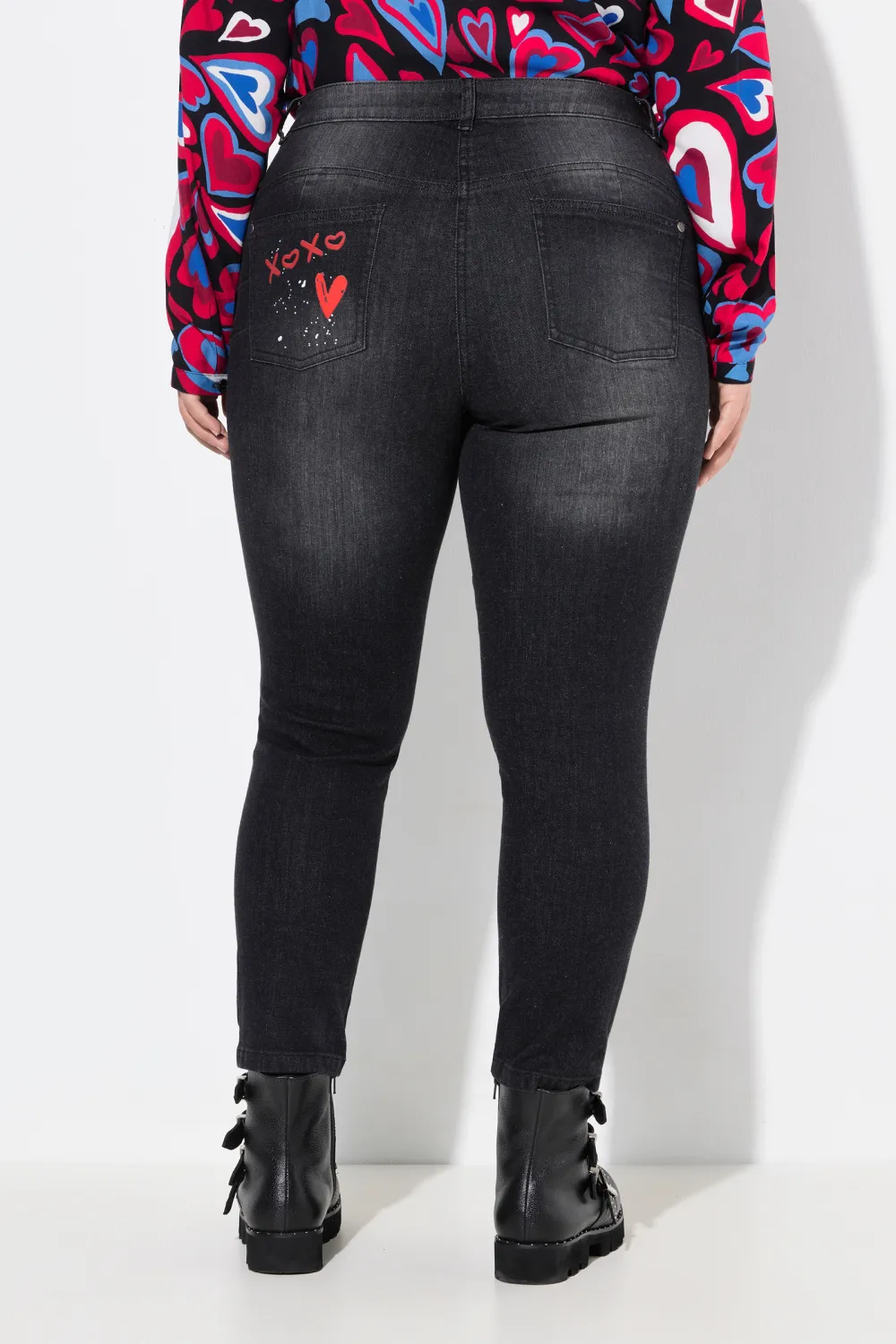 Love Flower Printed Jeans