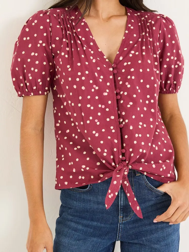 Burgundy Red Savannah Blouse