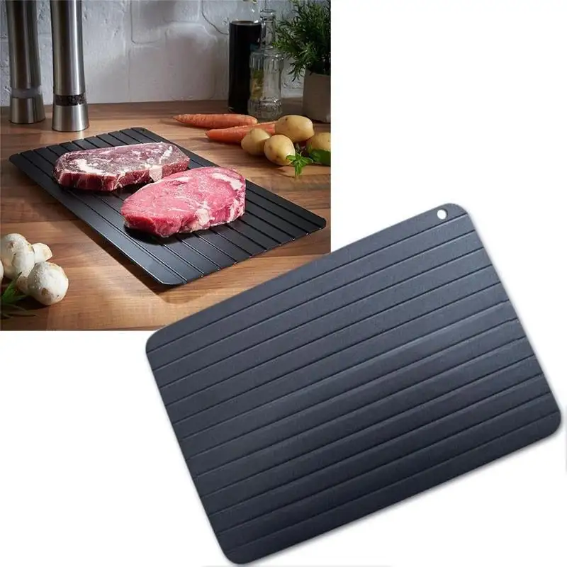 (Store Closing Sale) 1pcs Fast Defrost Tray Fast Thaw Frozen Food Meat Fruit Quick Defrosting Plate Board Defrost Tray Thaw Master Kitchen Gadgets