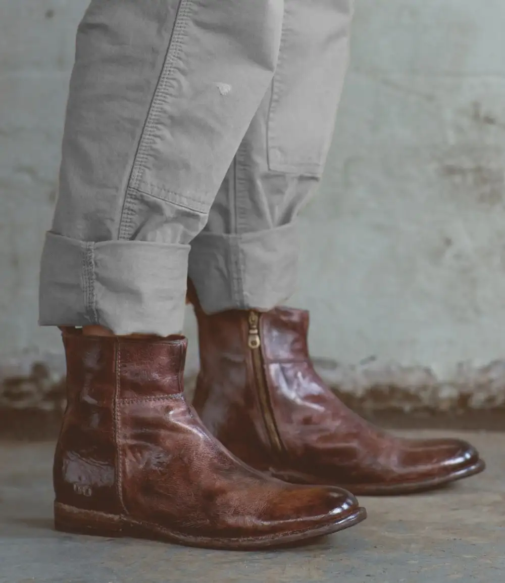 Low-Top Leather Heritage Ankle Boots