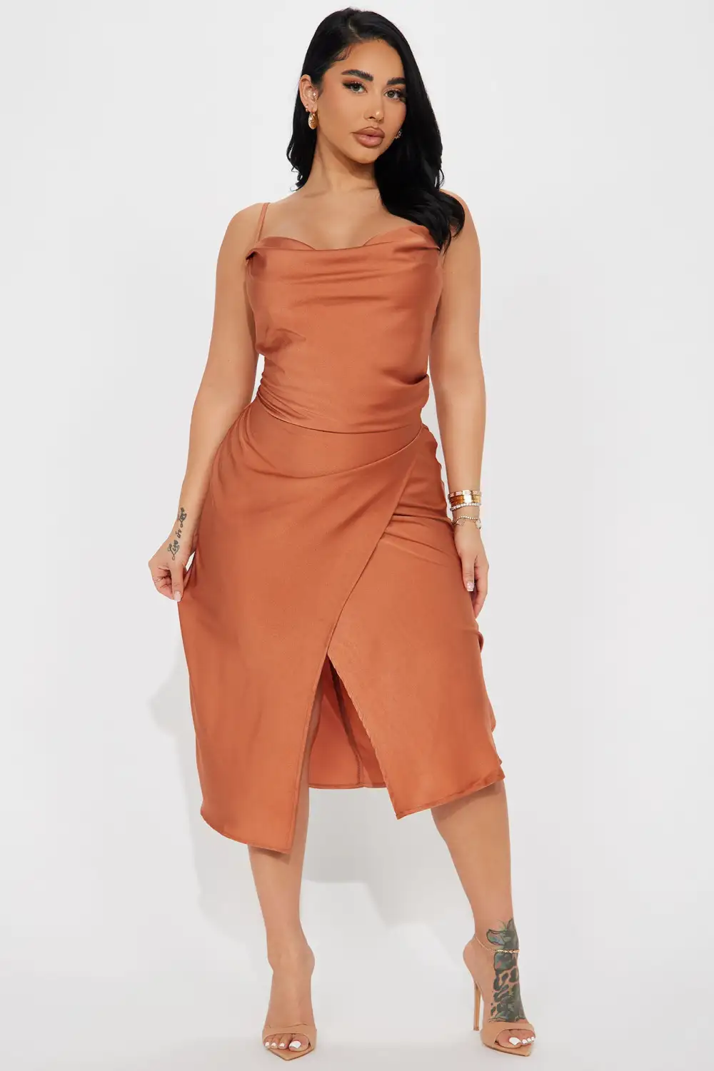 Kiki Midi Dress - Rust