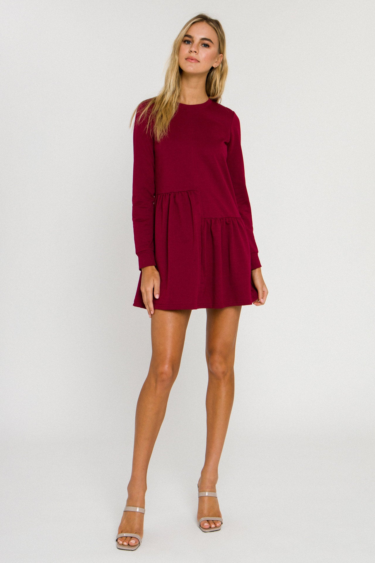 Knit Unbalanced Seam Dress