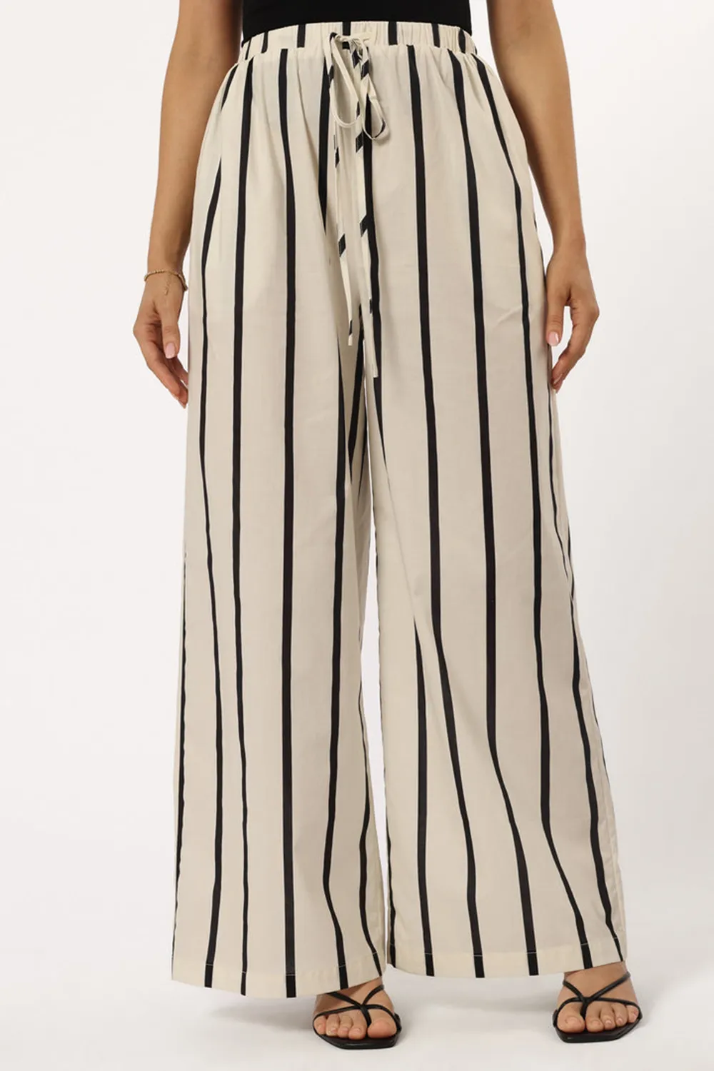 SILVIA PANT - CREAM STRIPE