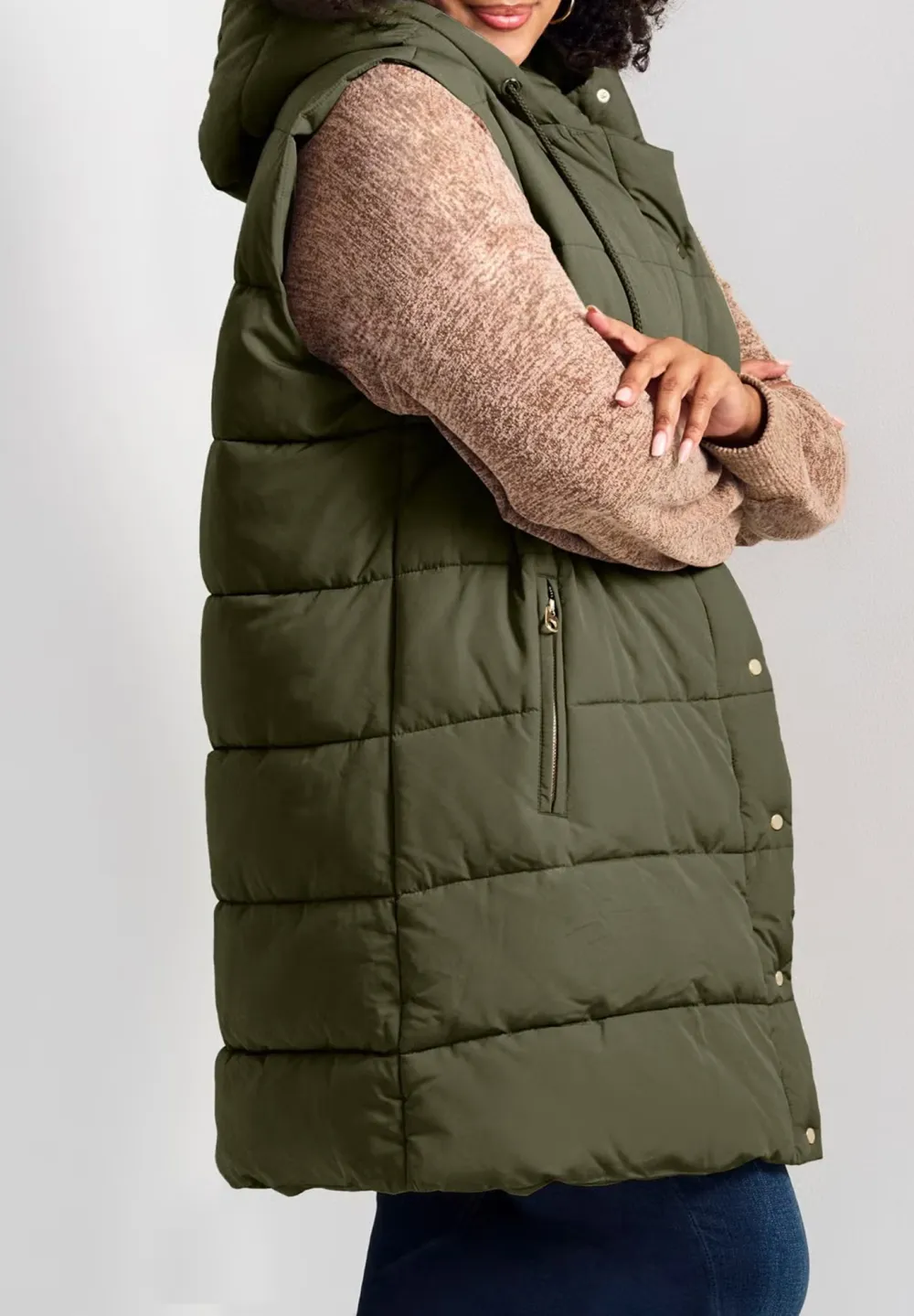 Down Jacket Hooded Vest