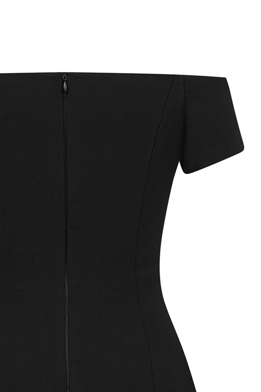 Short Sleeve Mini Dress-Black