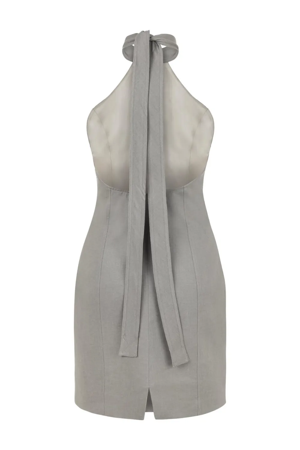Halter Linen Mini Dress