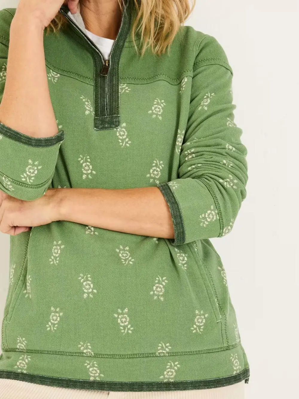 Airlie Light Green Sweat Top