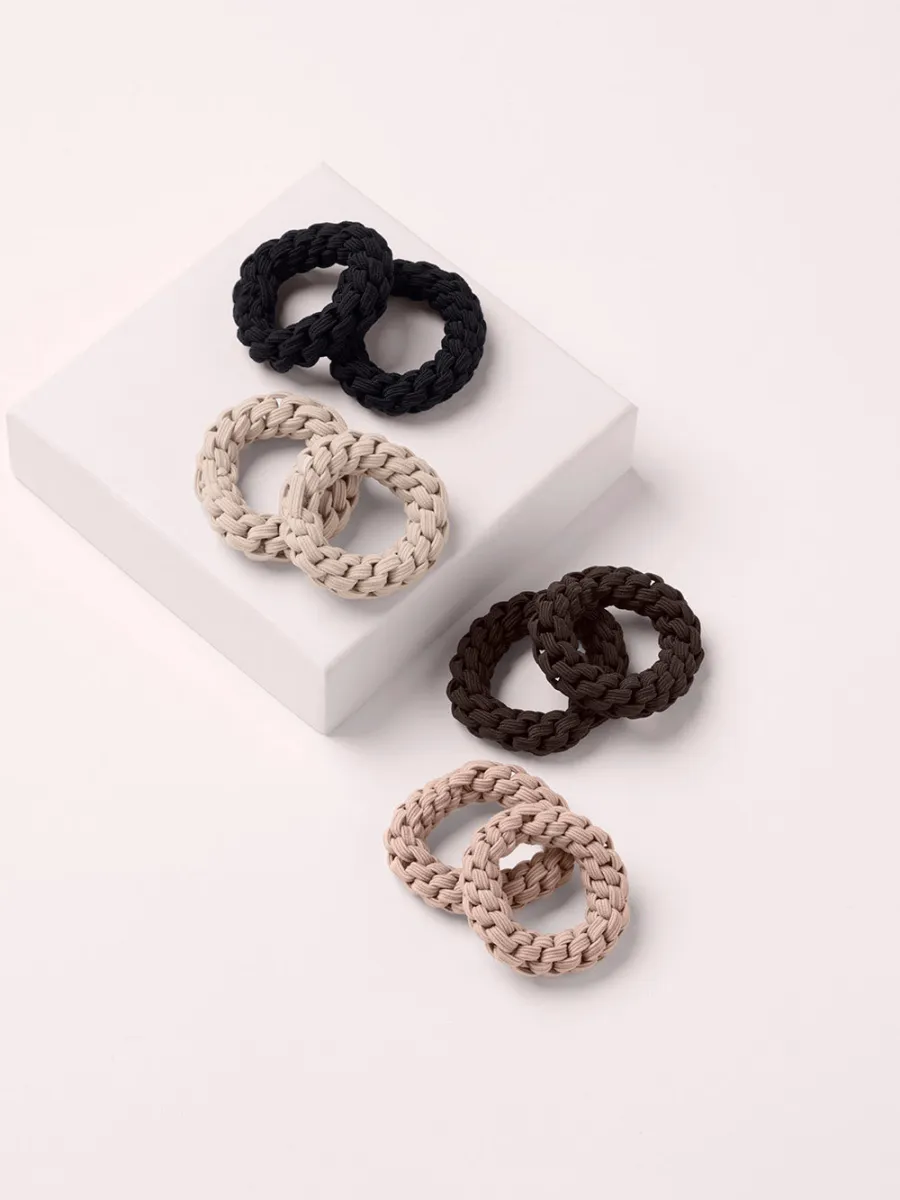 Knitted Multi-Color Hair Ties