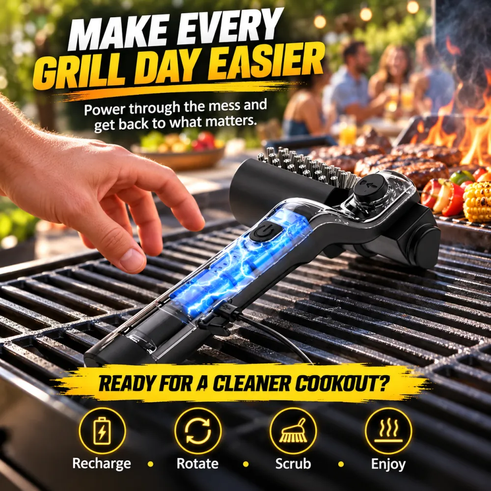 Wireless Electric Grill Cleaning Brush