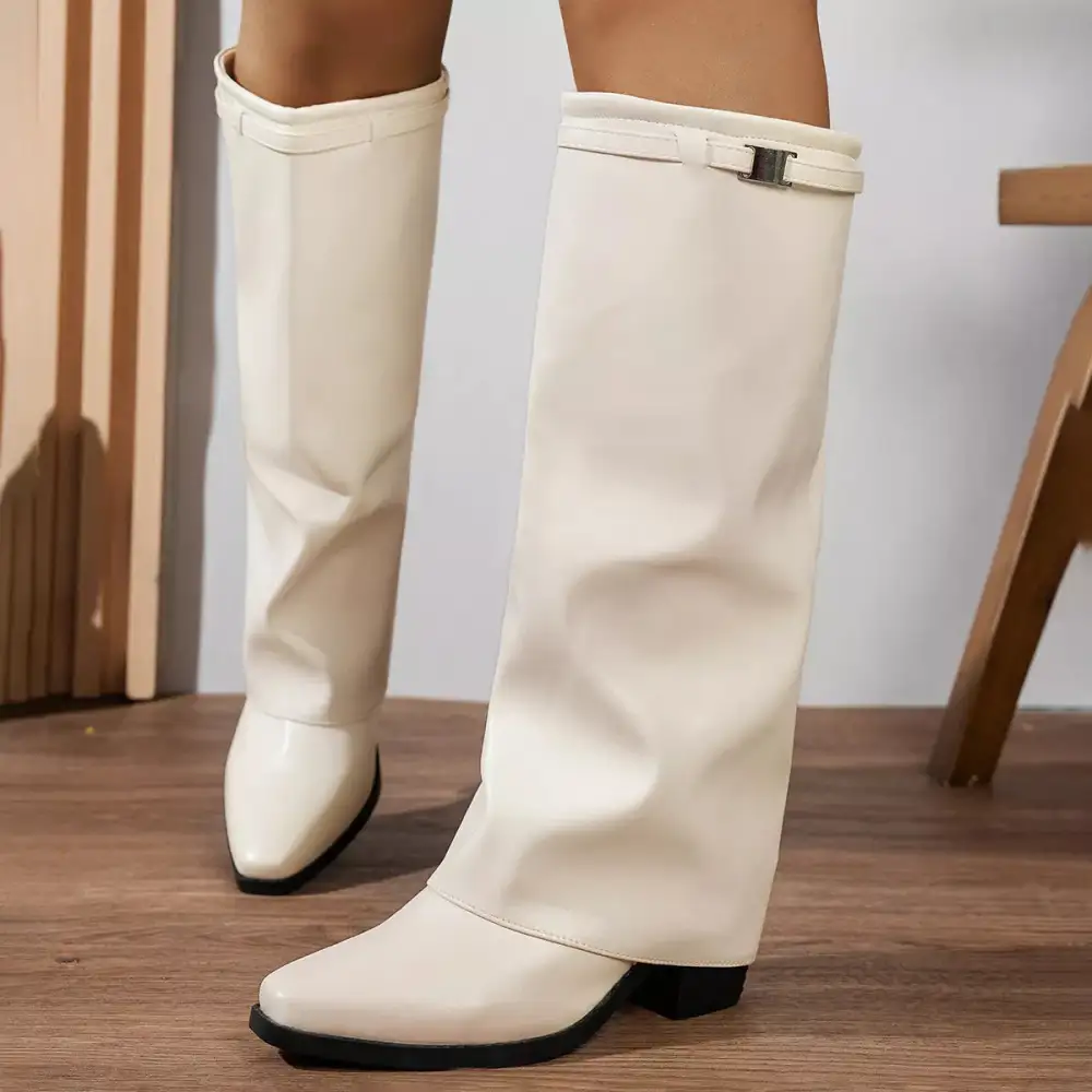 Knee High Block Heel Boots