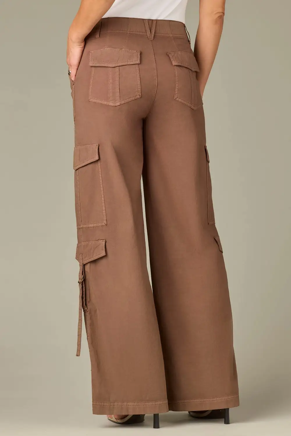 Petite Patch Pocket Utility Wide Leg Utility Pants