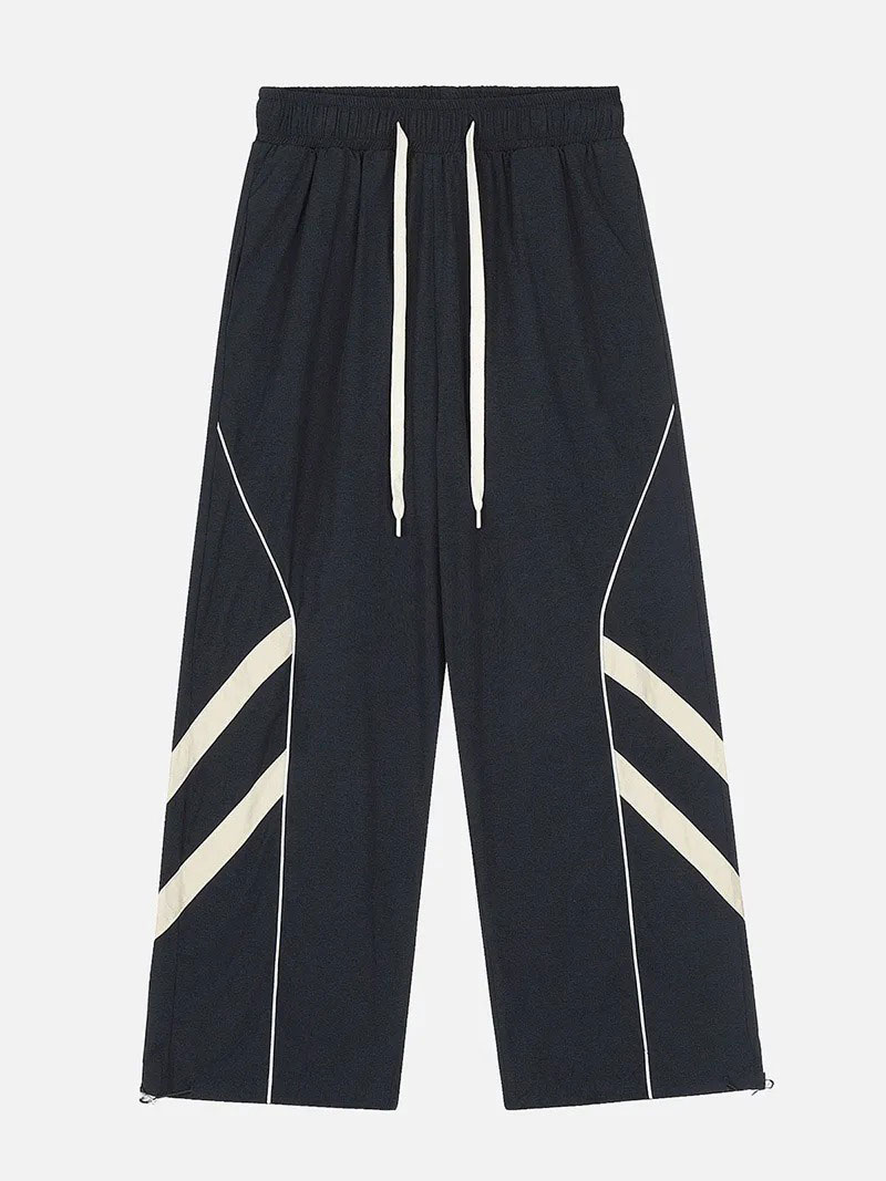 Tapered Leg Stripes Pants