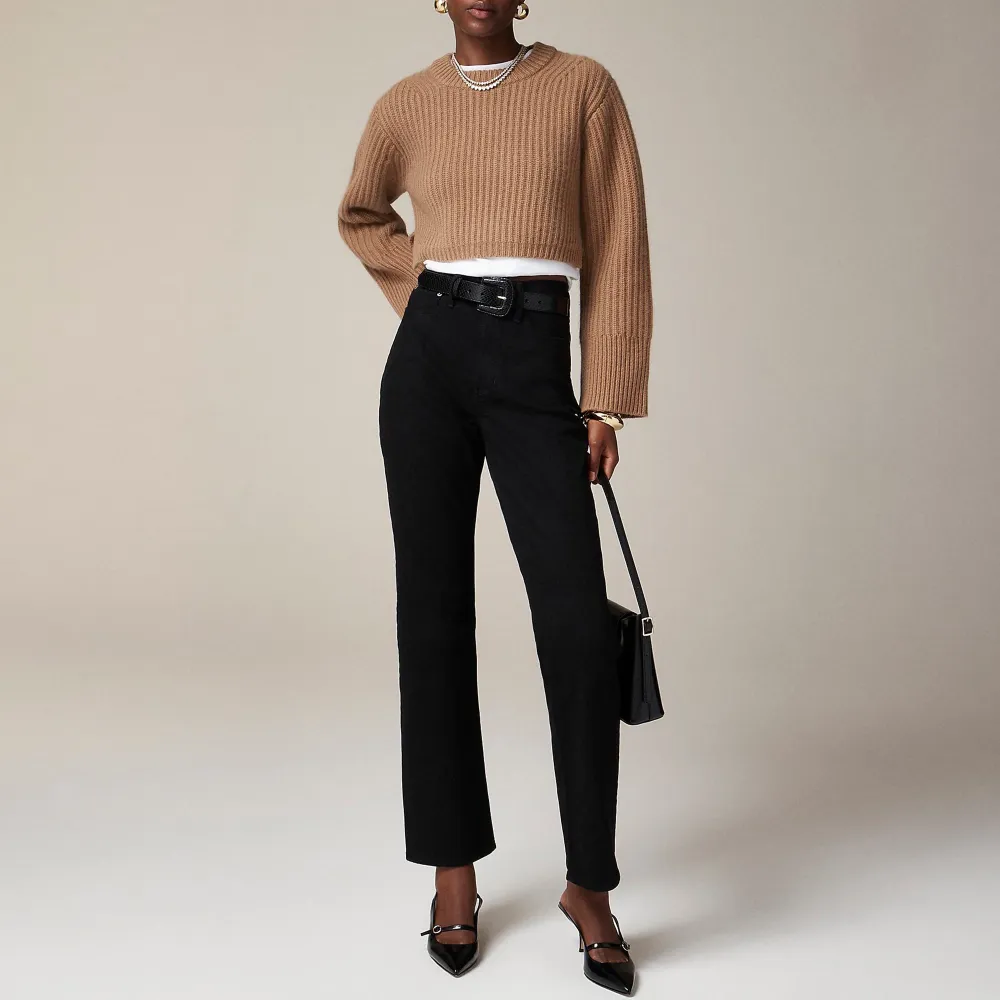 High-Rise Basic Straight Jeans