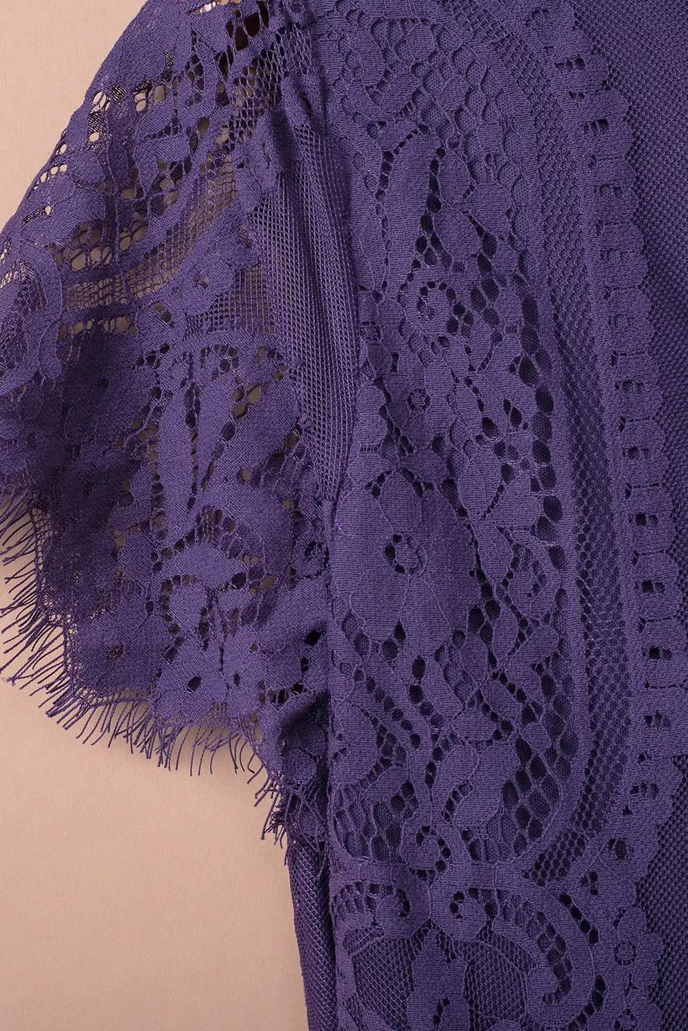 V-Neck Lace Maxi Dress