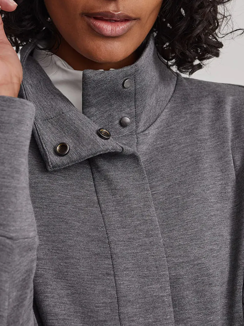 Olive Marl Tie-Front Jackets