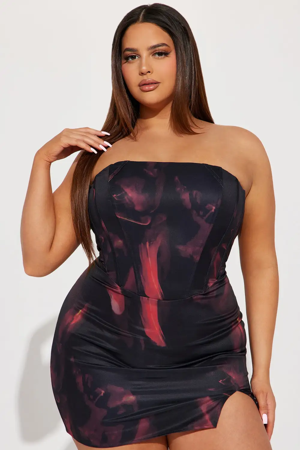 Cheyenne Corset Mini Dress - Black/combo