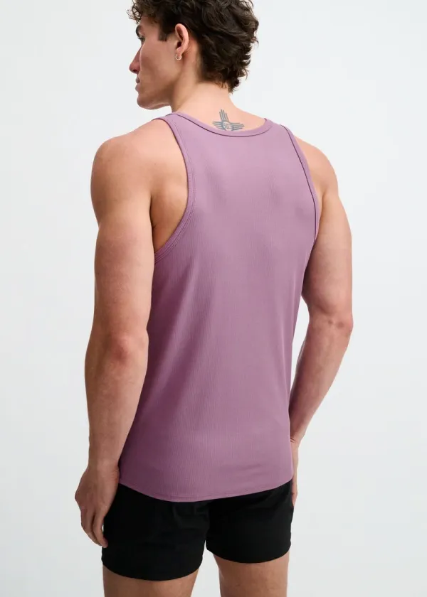 Patterned Ribbed Stretch Tank Top