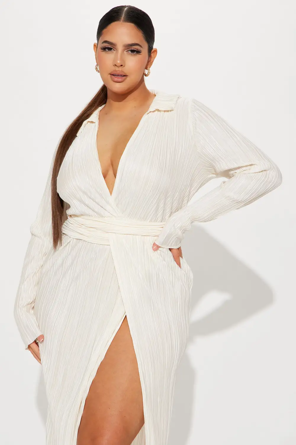 Capri Waters Plisse Maxi Dress - White