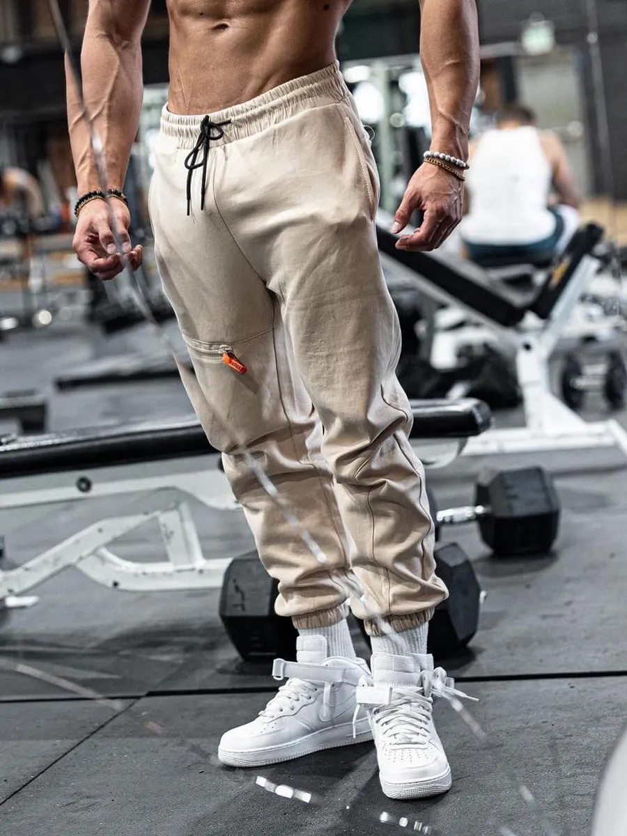 Casual solid color pocket Joggers