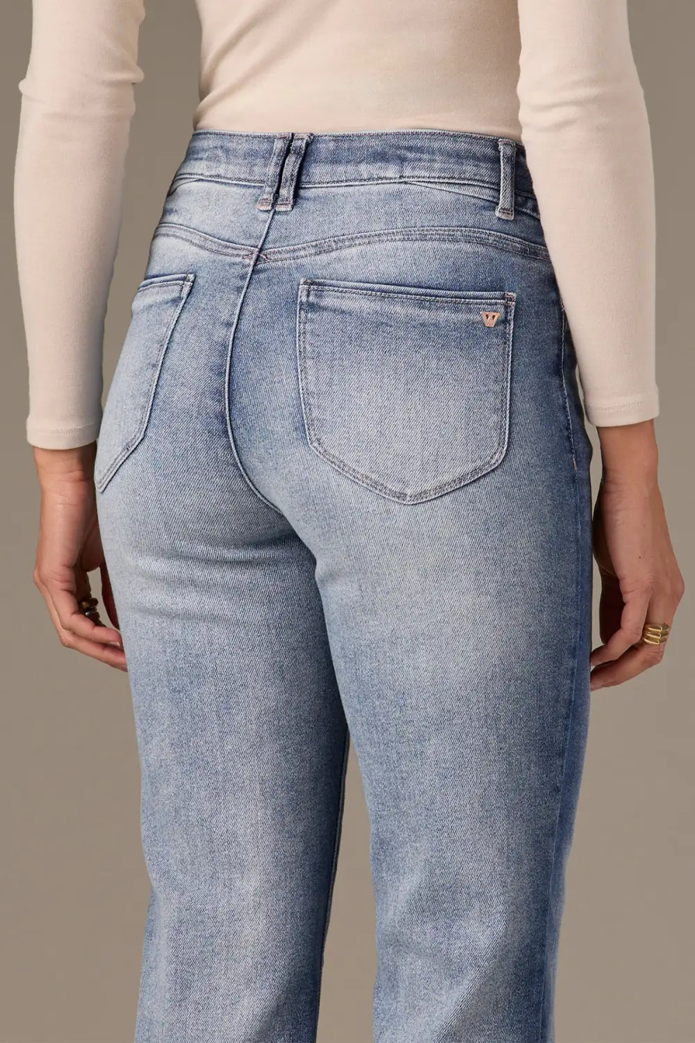 Petite High Rise Cropped Bootcut Jeans