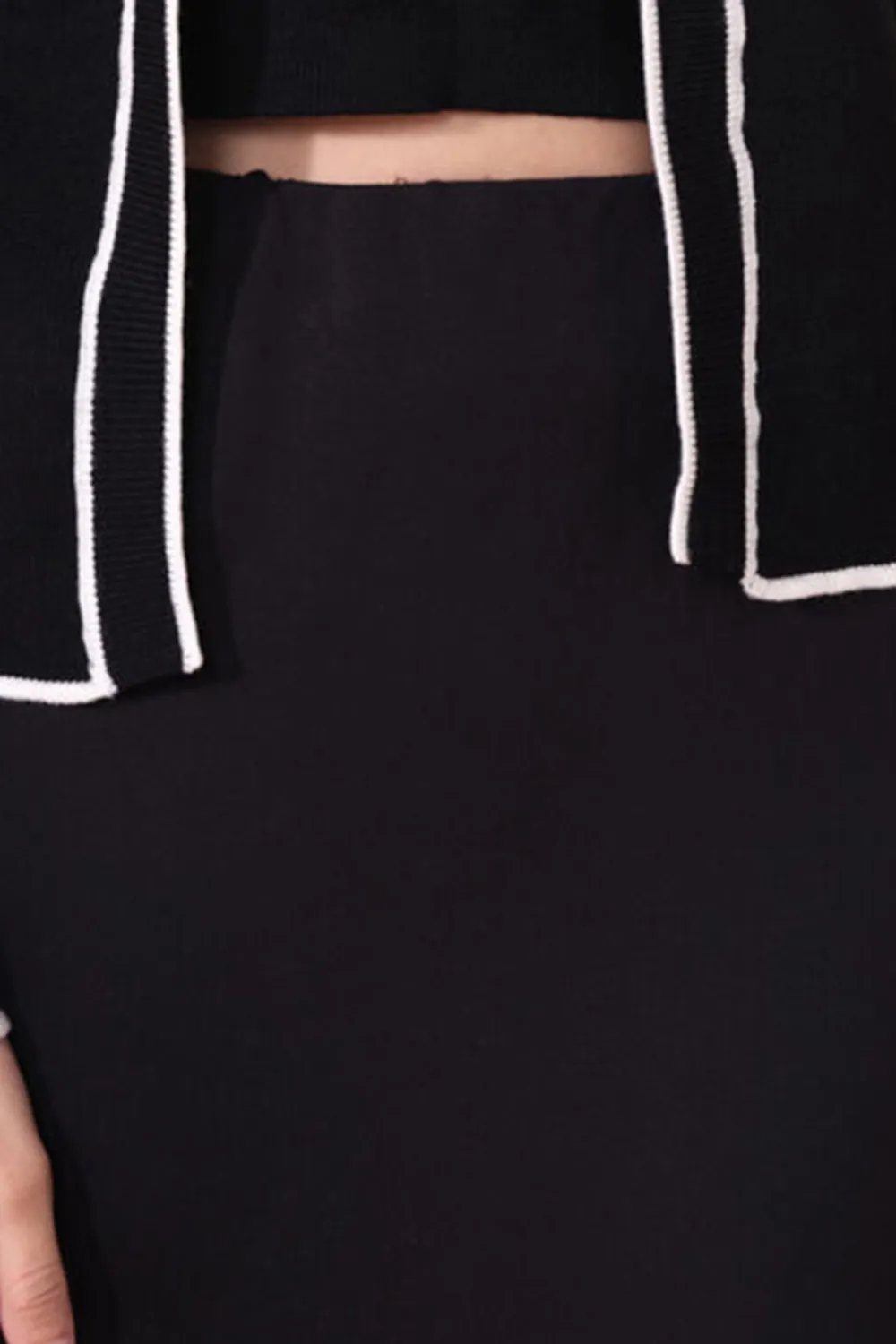 Black Long Sleeve Casual Style Outerwear