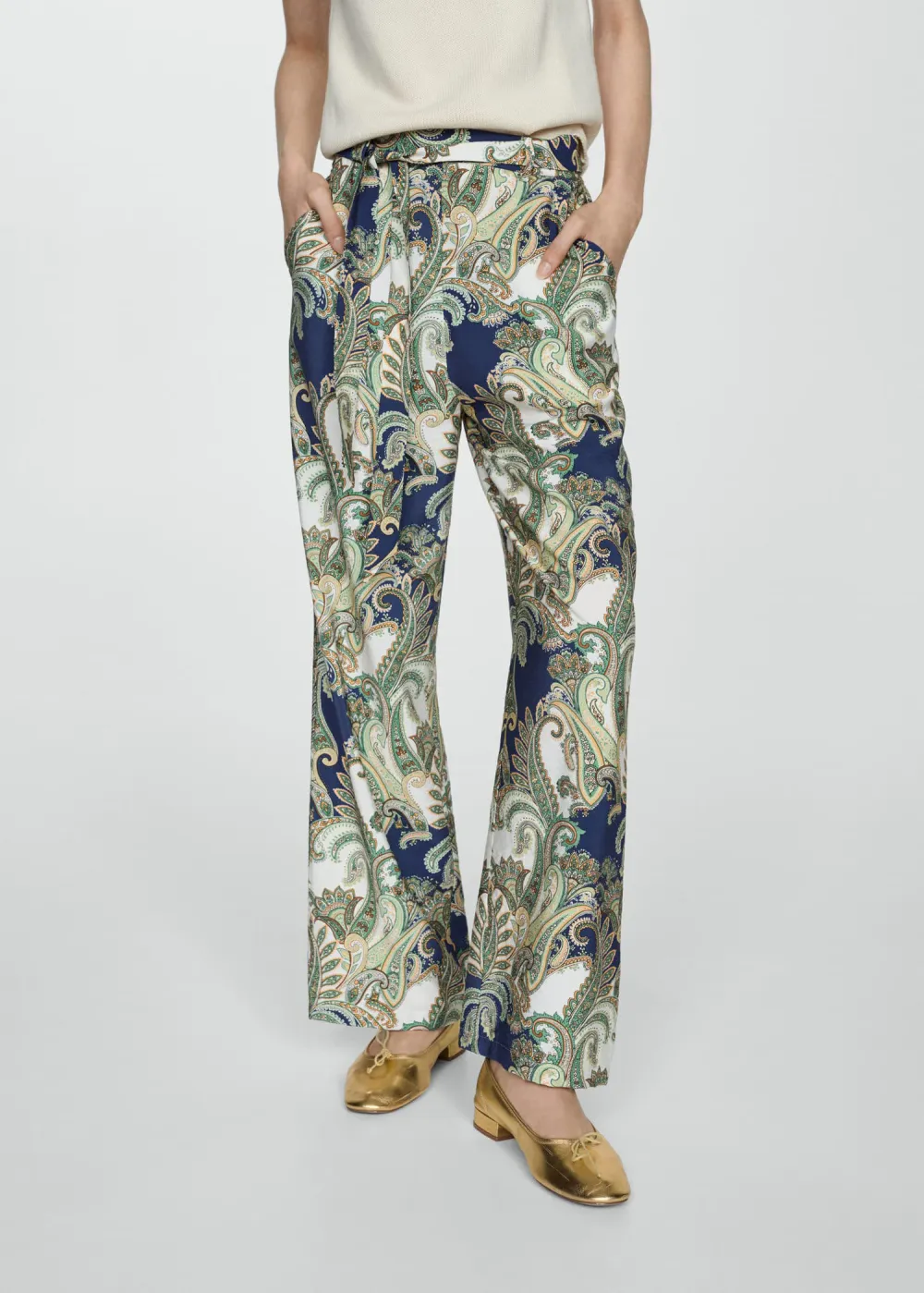 Bow printed pants