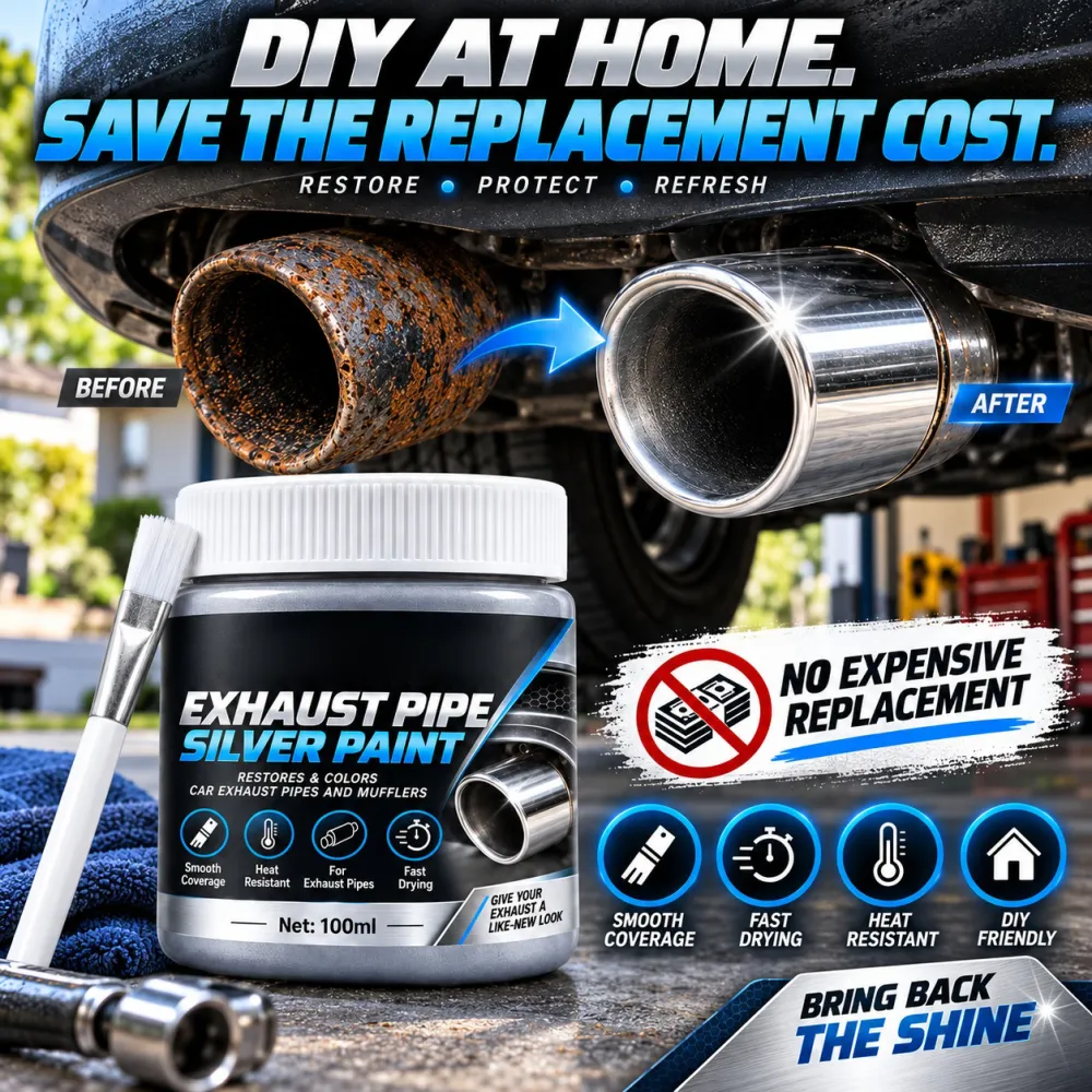 Exhaust Pipe Silver Restoration Paint