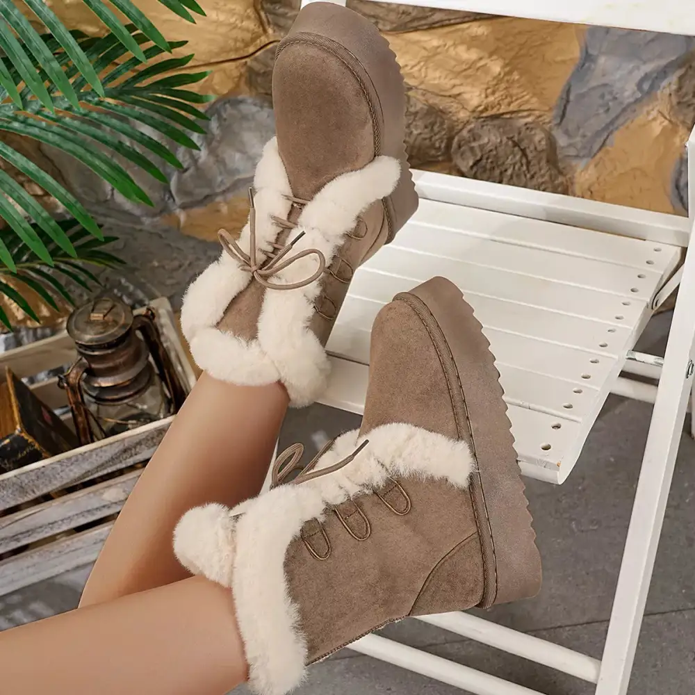 Round Toe Platform Boots