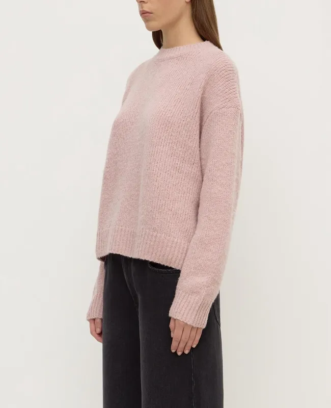 Blush Alpaca Blend Cropped Knit Sweater