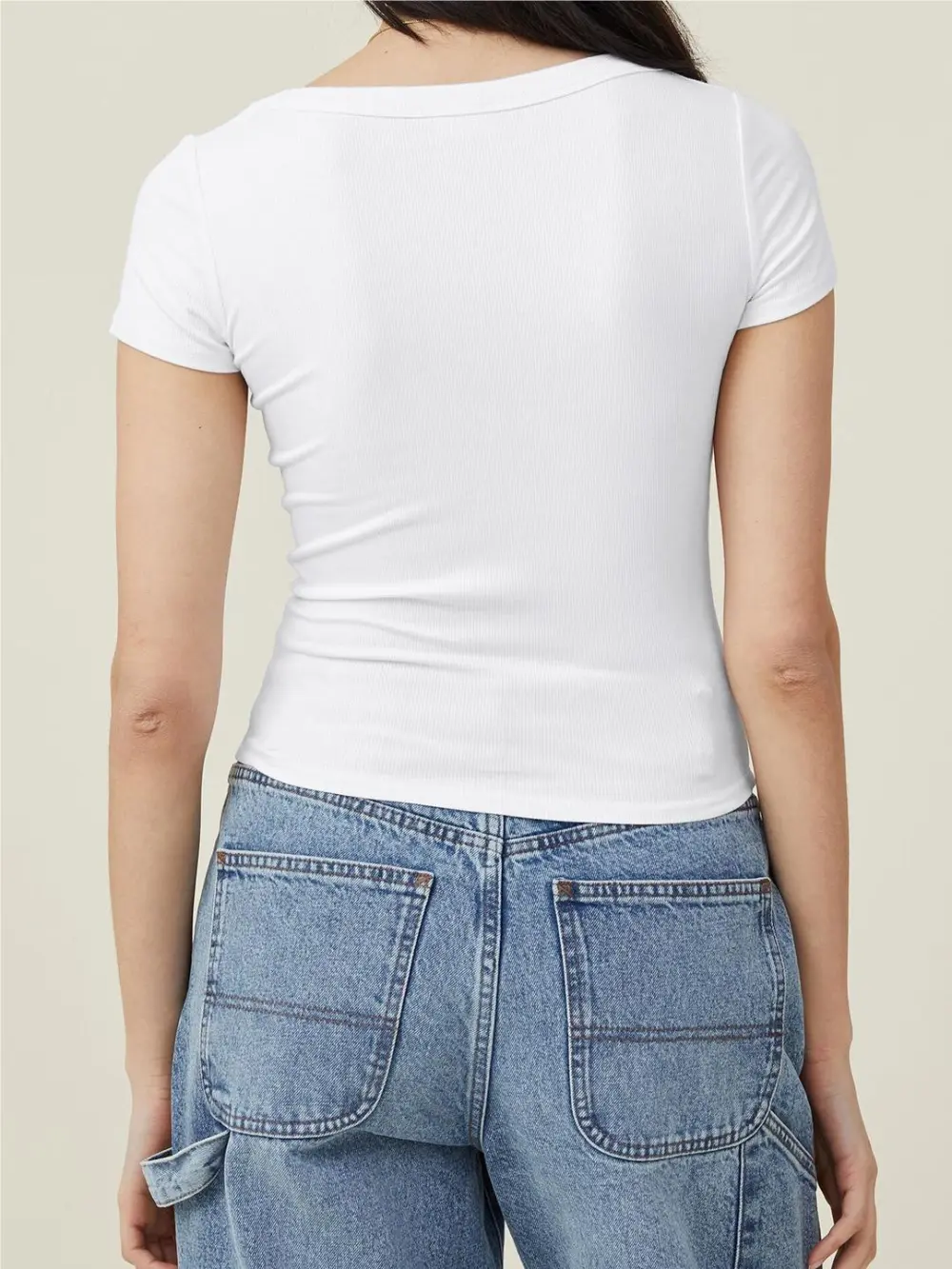 Cropped Square-neck Top