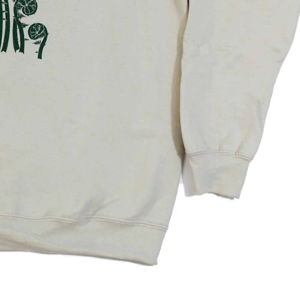 Plant Leaf Printed Round Neck Long Sleeved T-Shirt