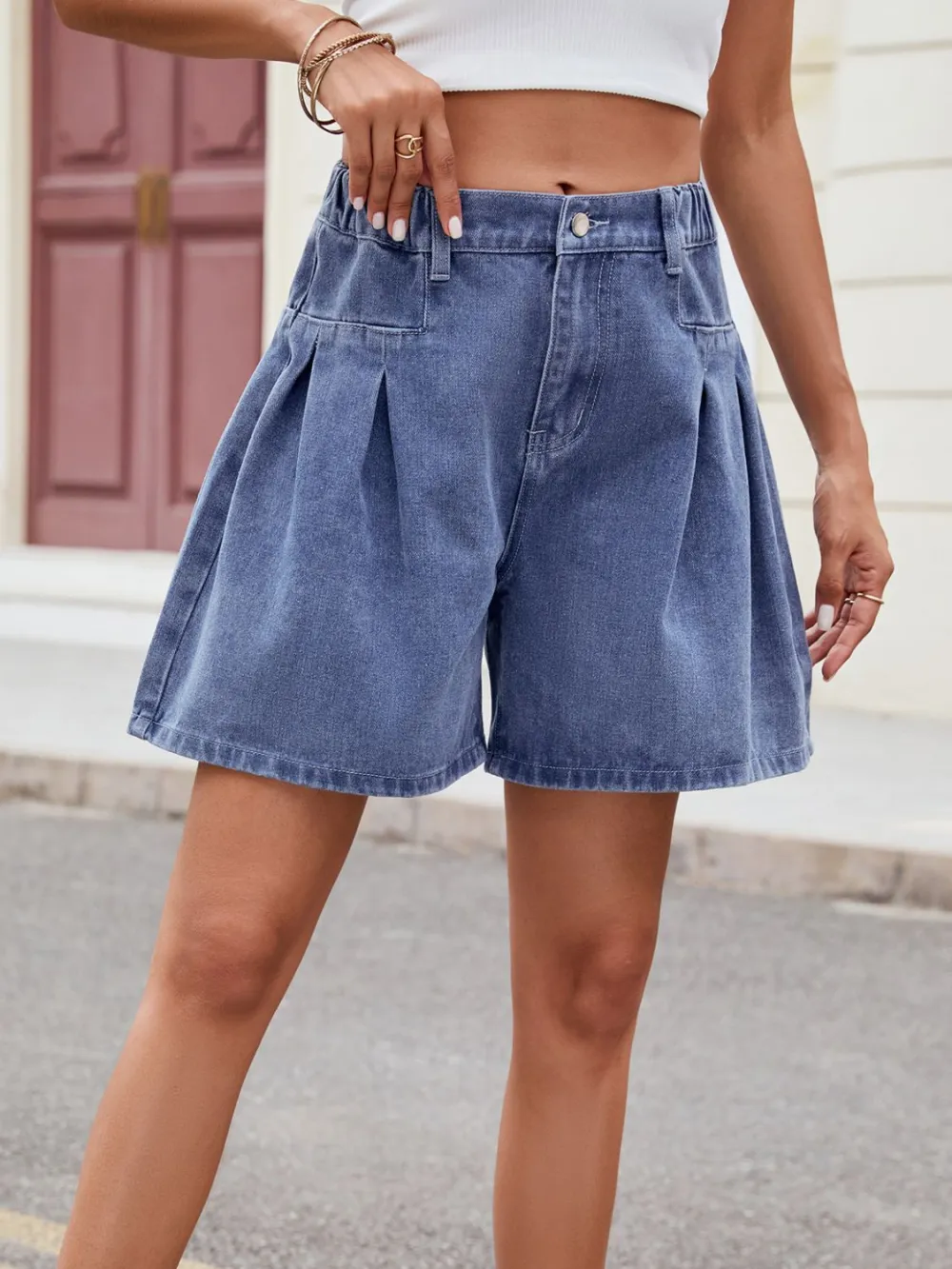 Lounge Simple Elastic Waist Shorts